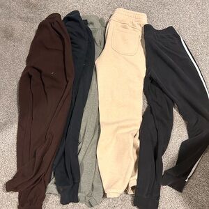Set of Four Jogger Pants in Neutral Tones
